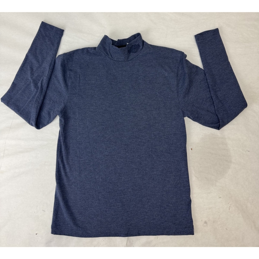 Harley-Davidson Blue Long Sleeve Turtleneck Blue Motorcycle Biker Logo Large